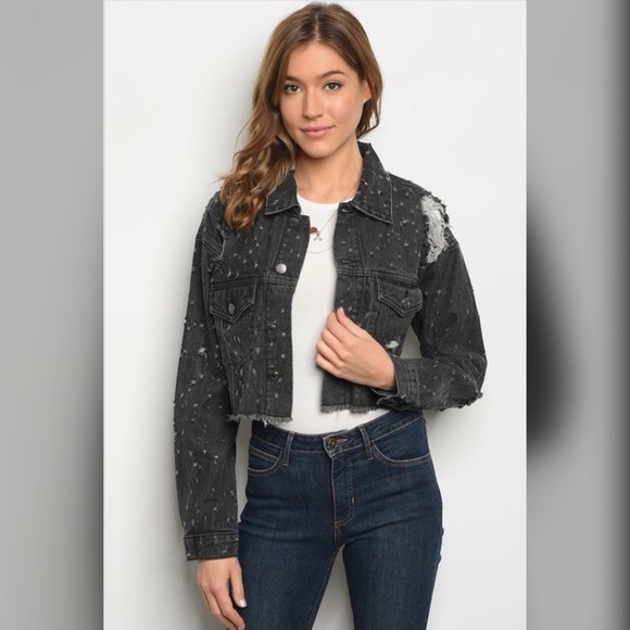 Distressed Embroidered Jean Jacket - Picture 3 of 7